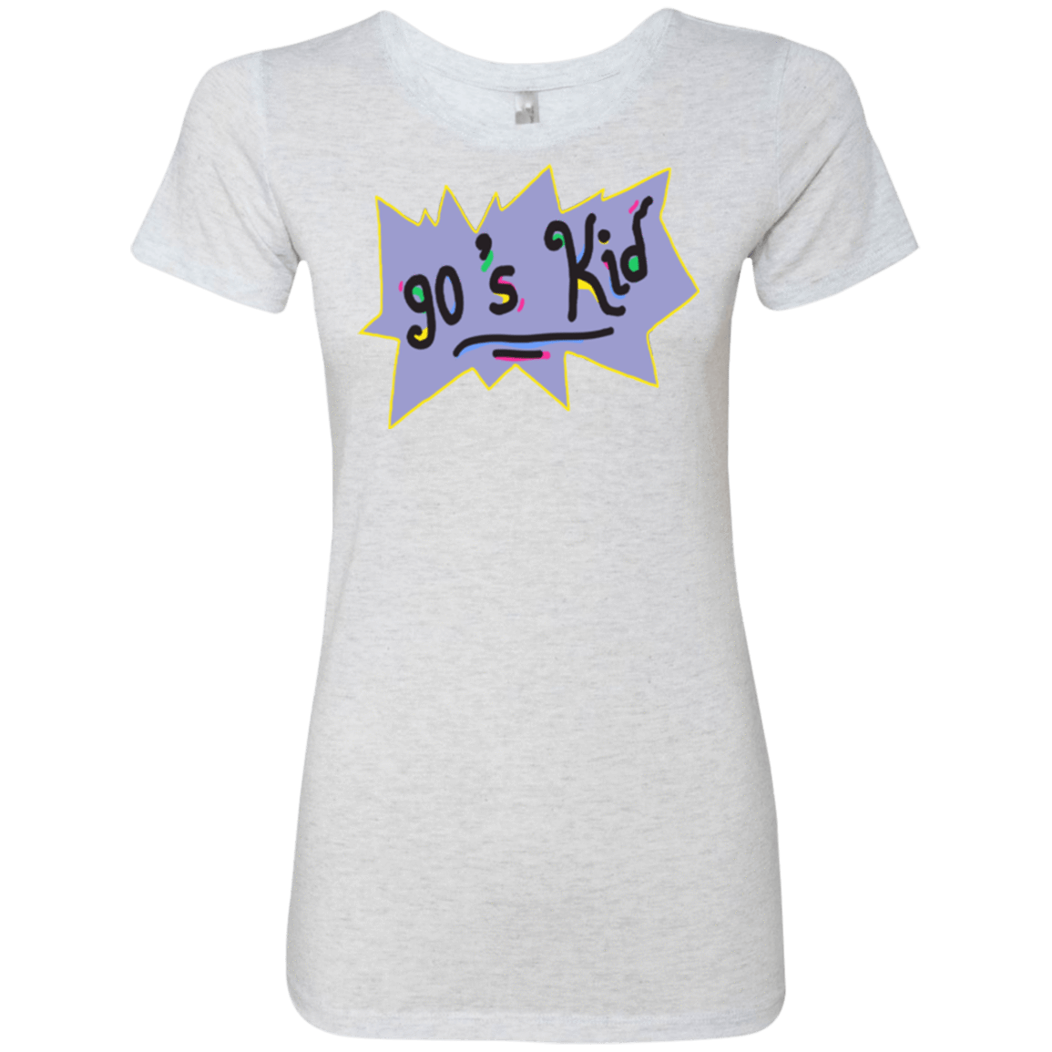 T-Shirts Heather White / Small 90's Kid Women's Triblend T-Shirt