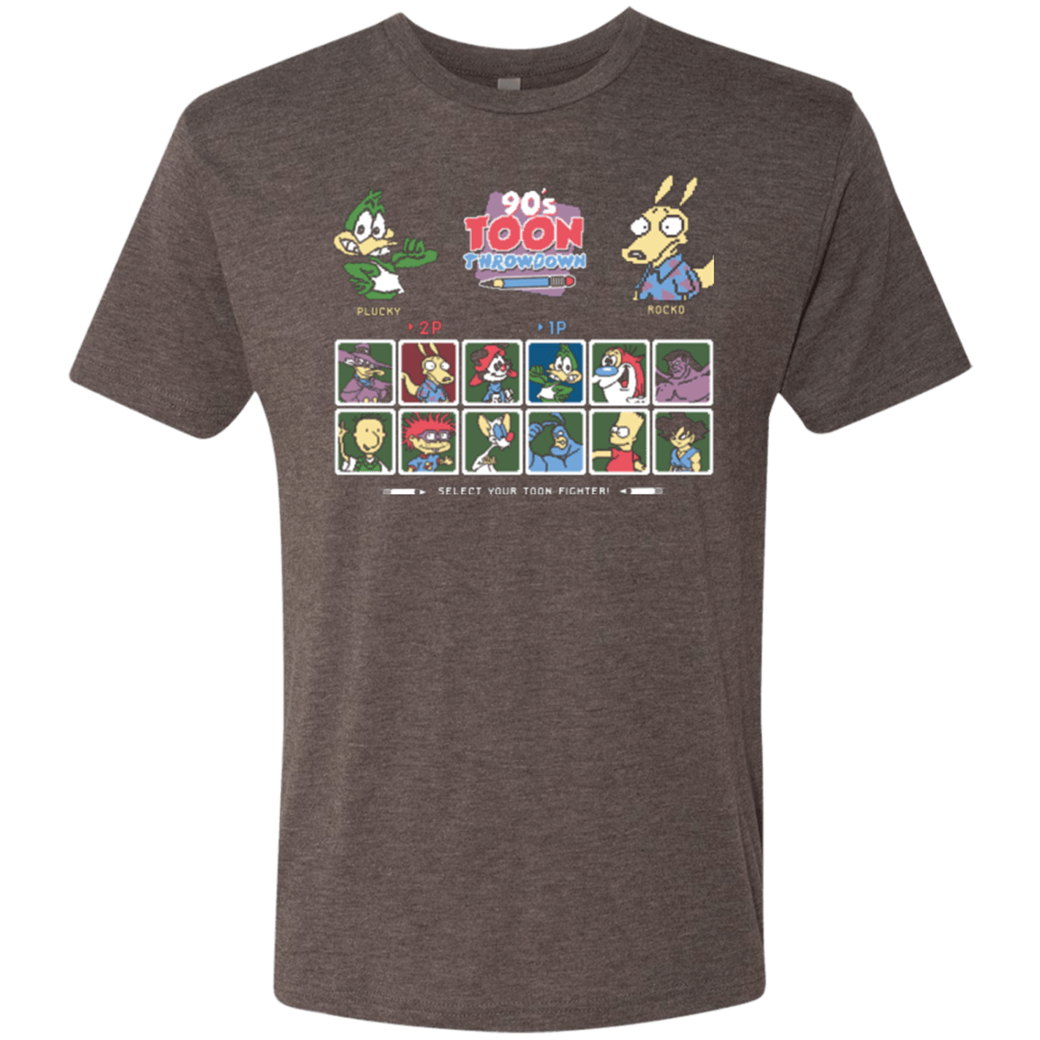 T-Shirts Macchiato / Small 90s Toon Throwdown Men's Triblend T-Shirt