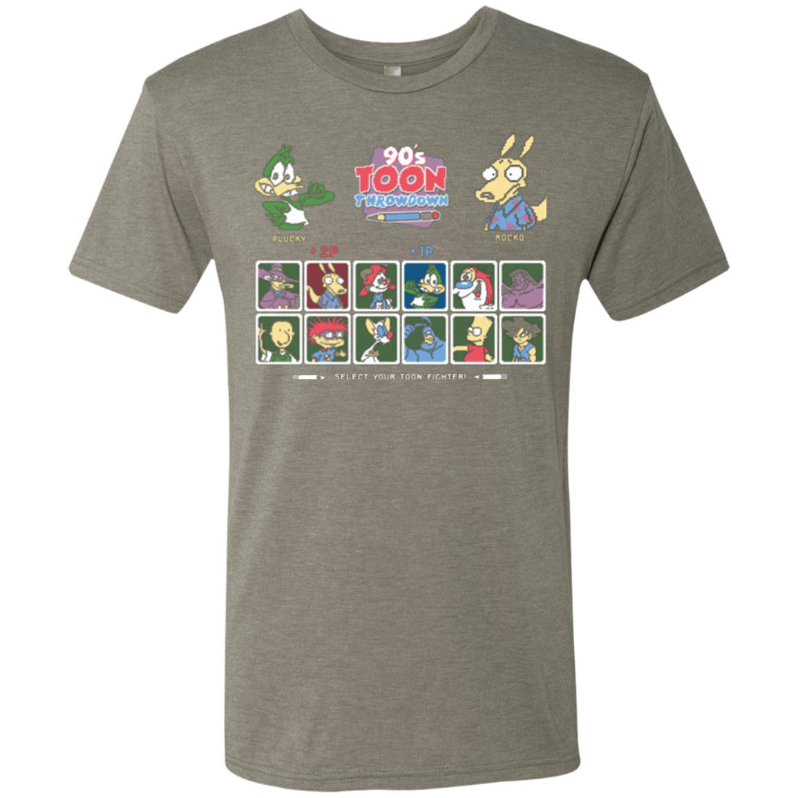 T-Shirts Venetian Grey / Small 90s Toon Throwdown Men's Triblend T-Shirt