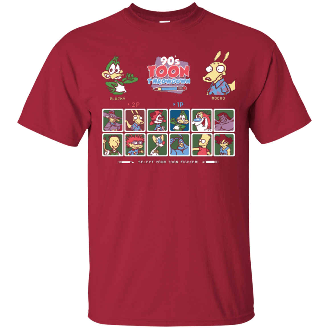 T-Shirts Cardinal / Small 90s Toon Throwdown T-Shirt
