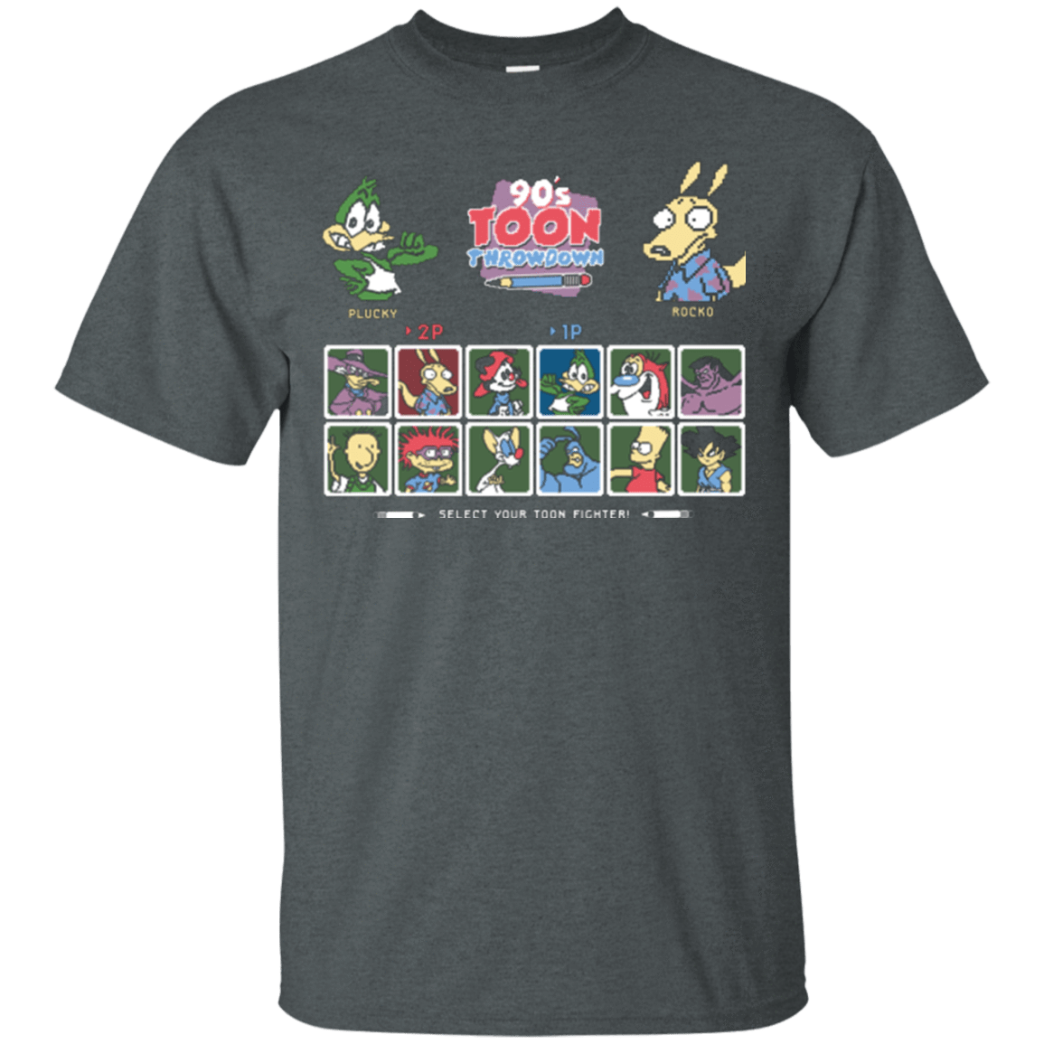 T-Shirts Dark Heather / Small 90s Toon Throwdown T-Shirt