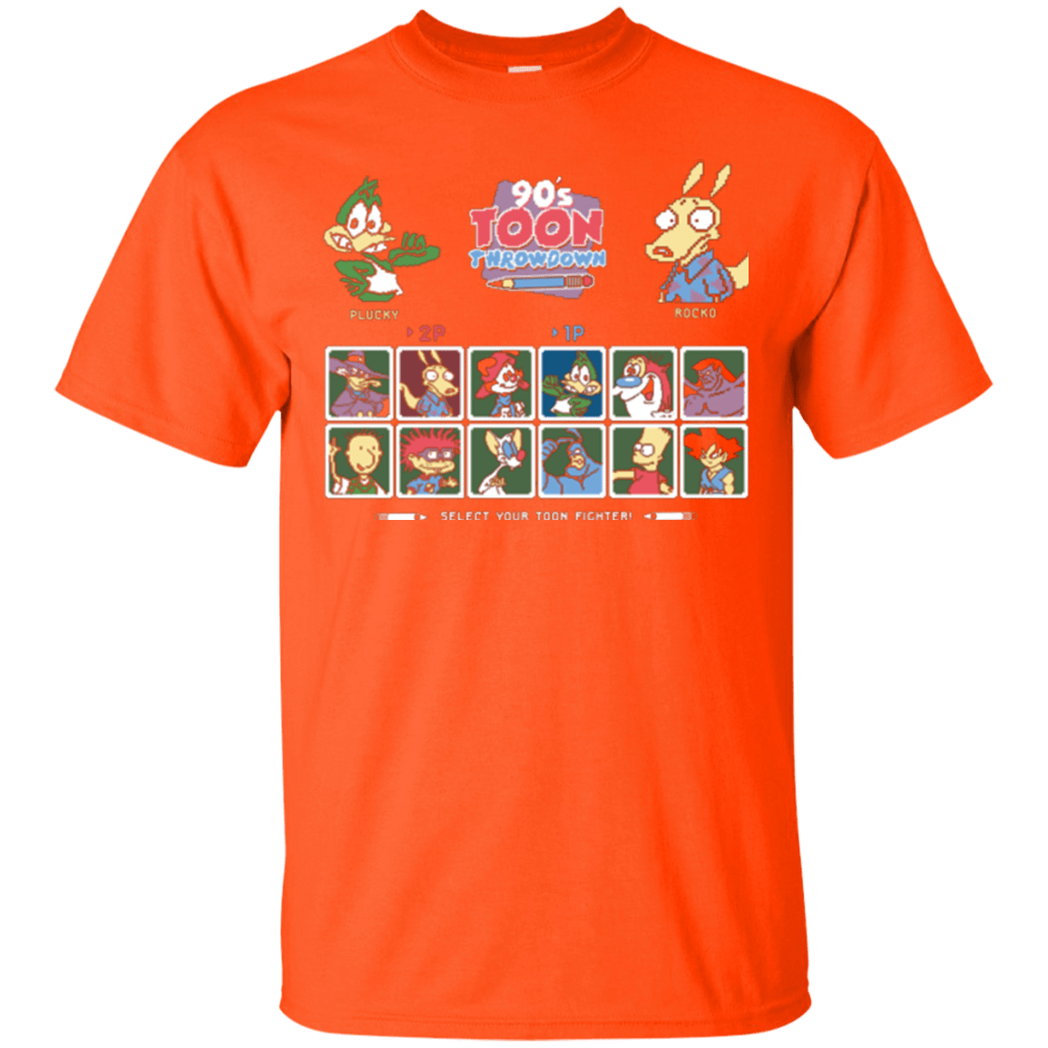 T-Shirts Orange / Small 90s Toon Throwdown T-Shirt