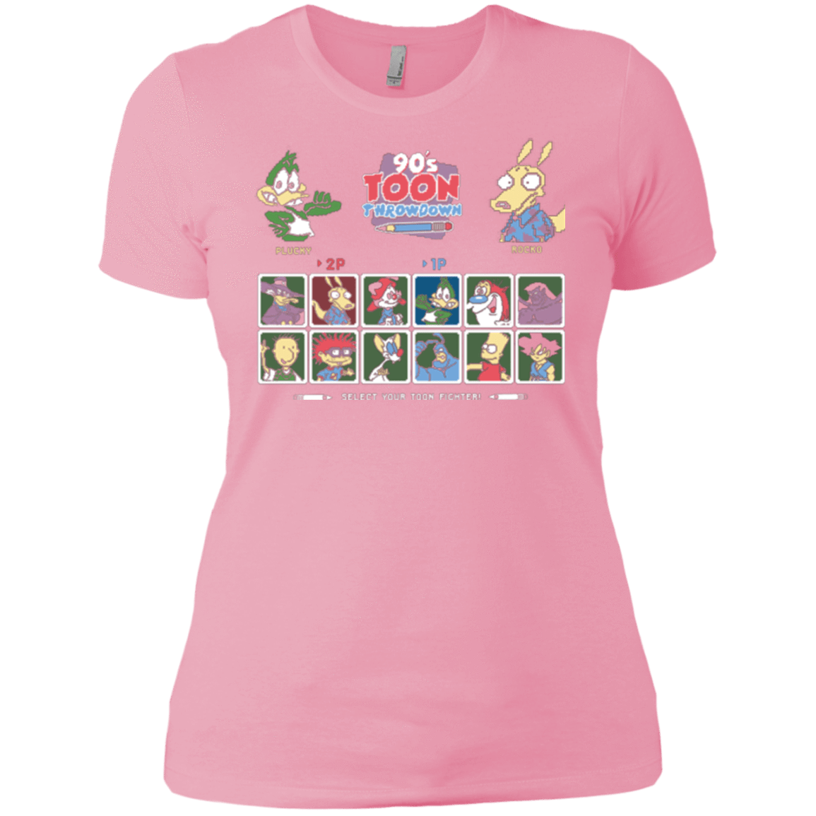 T-Shirts Light Pink / X-Small 90s Toon Throwdown Women's Premium T-Shirt