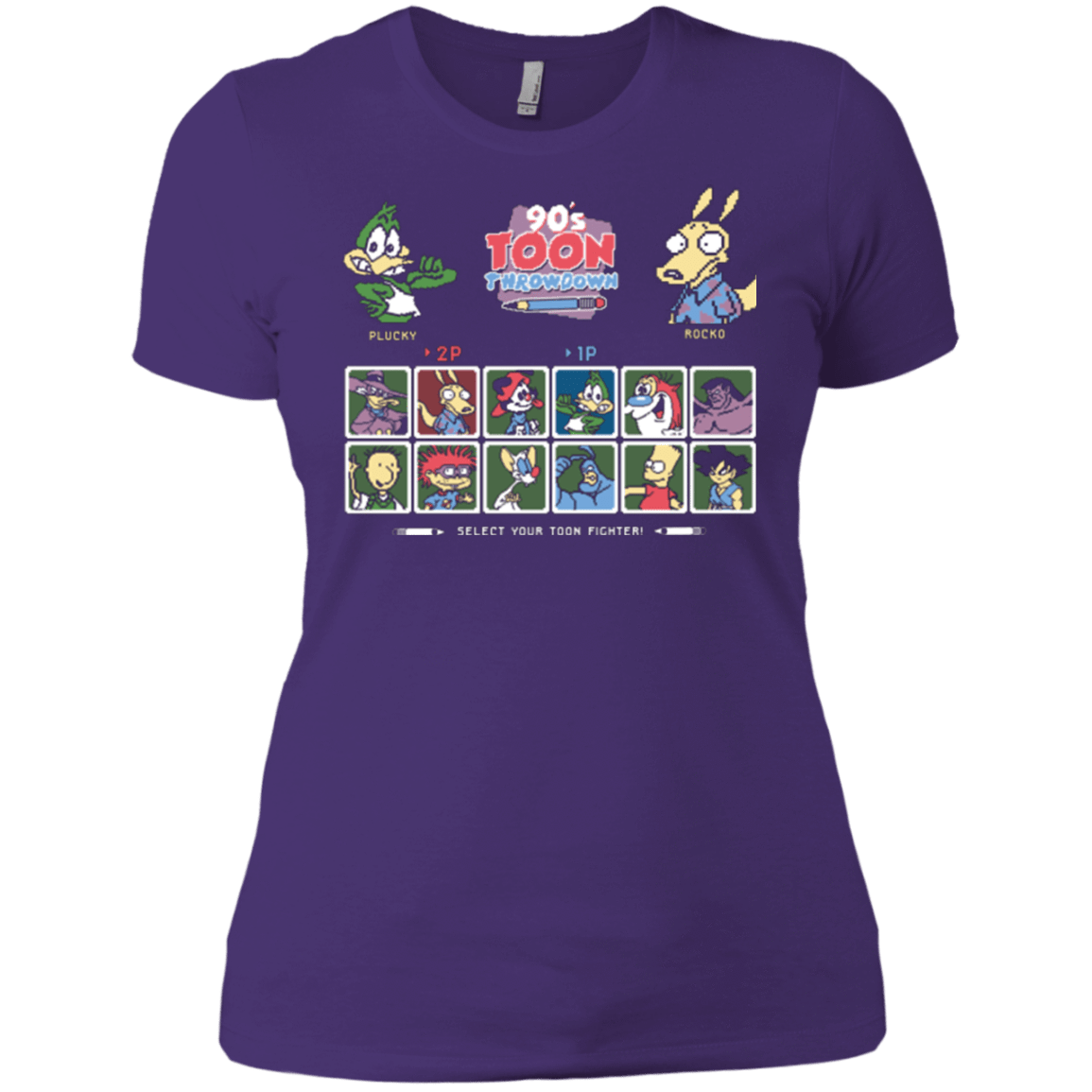 T-Shirts Purple / X-Small 90s Toon Throwdown Women's Premium T-Shirt