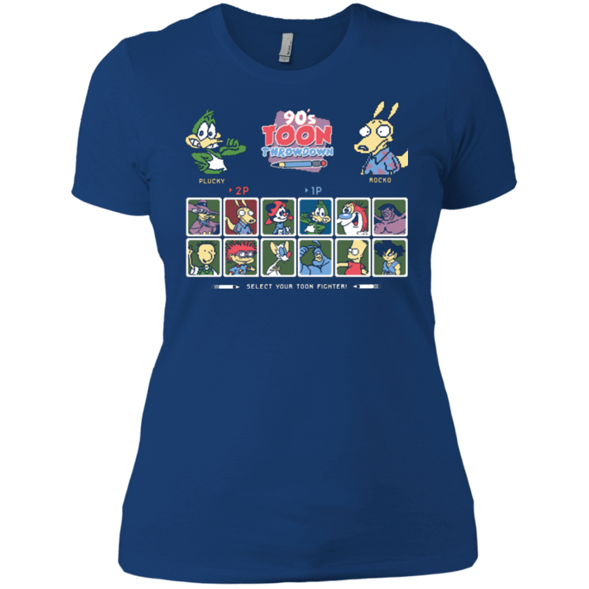 T-Shirts Royal / X-Small 90s Toon Throwdown Women's Premium T-Shirt