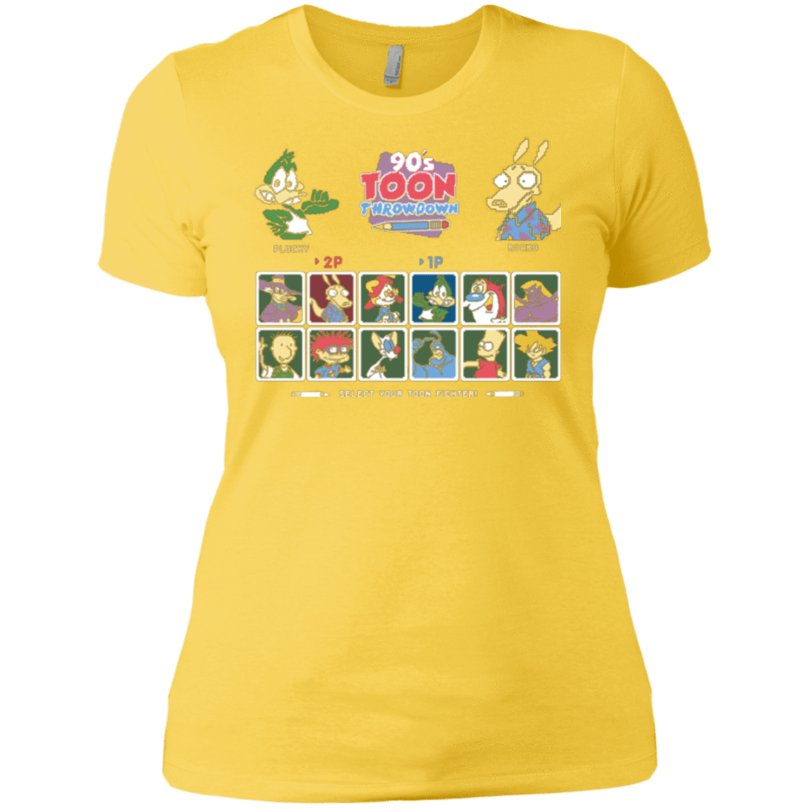 T-Shirts Vibrant Yellow / X-Small 90s Toon Throwdown Women's Premium T-Shirt