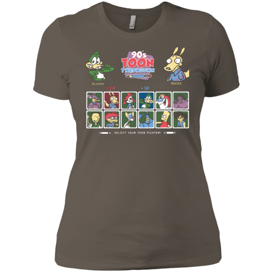T-Shirts Warm Grey / X-Small 90s Toon Throwdown Women's Premium T-Shirt