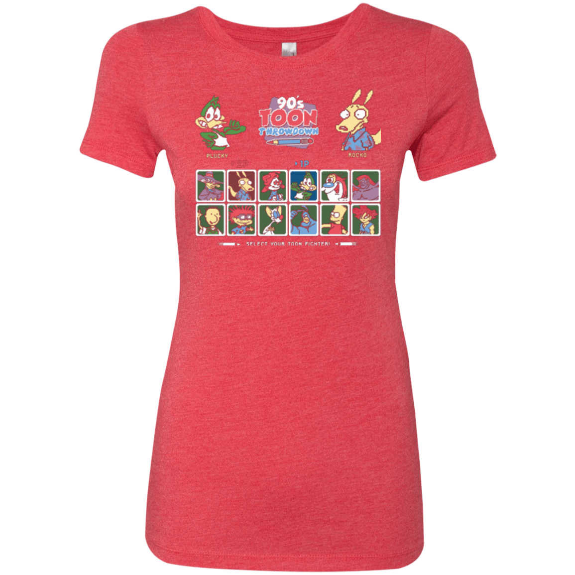 T-Shirts Vintage Red / Small 90s Toon Throwdown Women's Triblend T-Shirt
