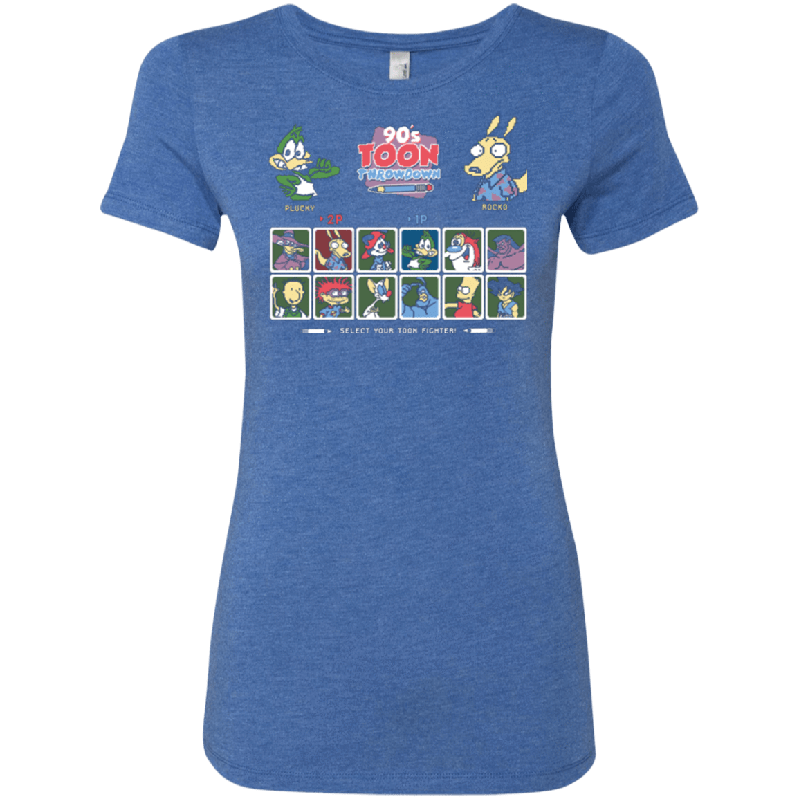 T-Shirts Vintage Royal / Small 90s Toon Throwdown Women's Triblend T-Shirt