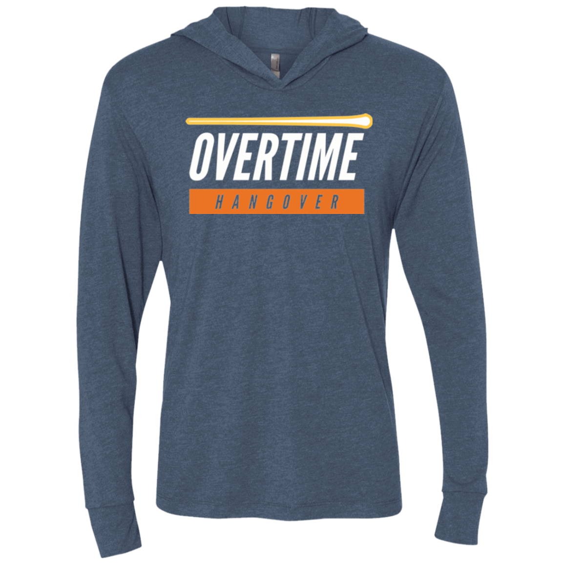 T-Shirts Indigo / X-Small 99 Percent Hangover Triblend Long Sleeve Hoodie Tee