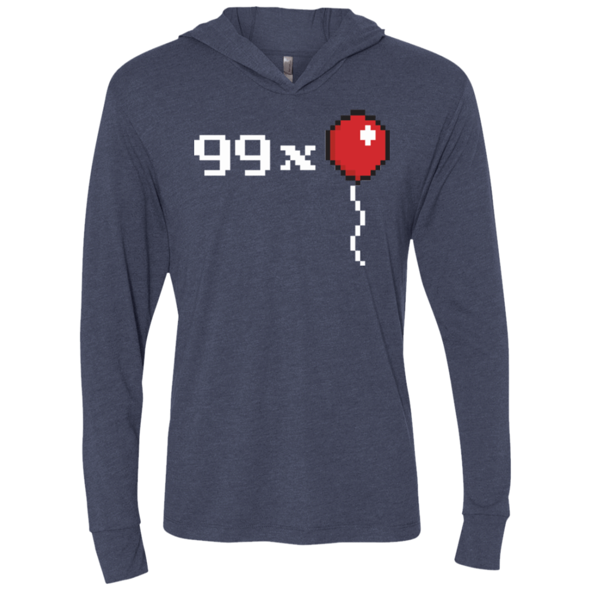 T-Shirts Vintage Navy / X-Small 99x Balloon Triblend Long Sleeve Hoodie Tee