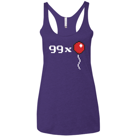 T-Shirts Purple / X-Small 99x Balloon Women's Triblend Racerback Tank