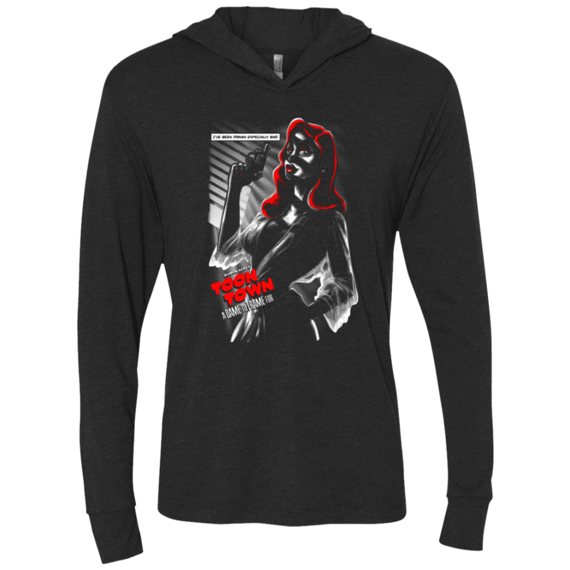 T-Shirts Vintage Black / X-Small A Dame to Frame Triblend Long Sleeve Hoodie Tee