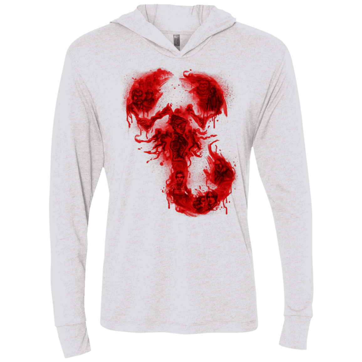 T-Shirts Heather White / X-Small A Dreadful Symbol Triblend Long Sleeve Hoodie Tee