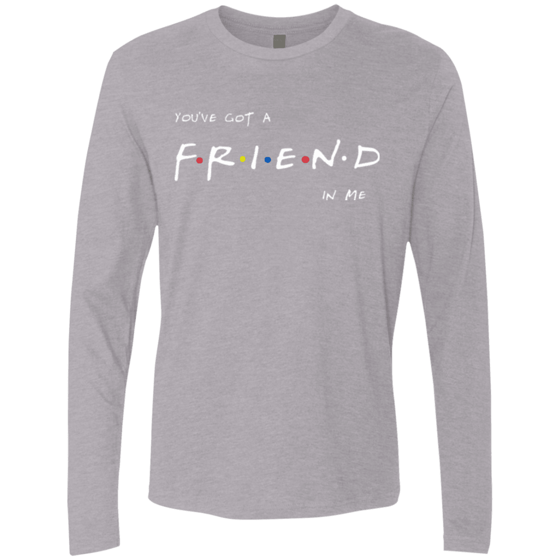 T-Shirts Heather Grey / Small A Friend In Me Men's Premium Long Sleeve