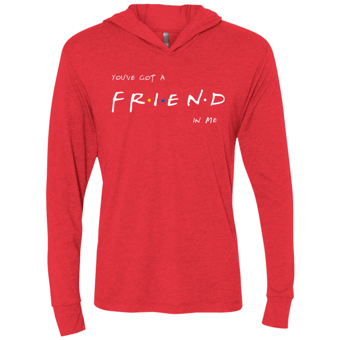 A Friend In Me Triblend Long Sleeve Hoodie Tee