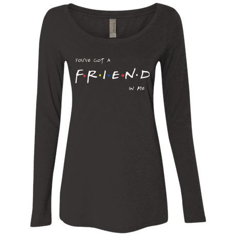T-Shirts Vintage Black / Small A Friend In Me Women's Triblend Long Sleeve Shirt