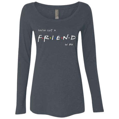 T-Shirts Vintage Navy / Small A Friend In Me Women's Triblend Long Sleeve Shirt