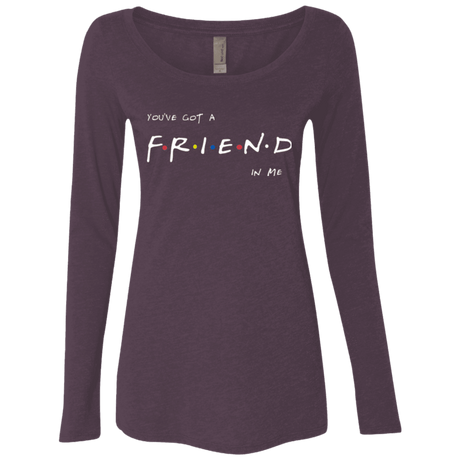 T-Shirts Vintage Purple / Small A Friend In Me Women's Triblend Long Sleeve Shirt
