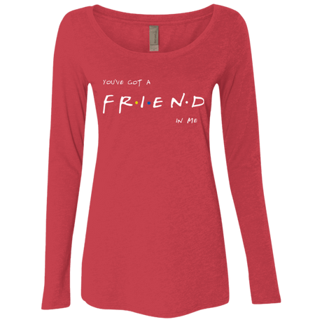 T-Shirts Vintage Red / Small A Friend In Me Women's Triblend Long Sleeve Shirt