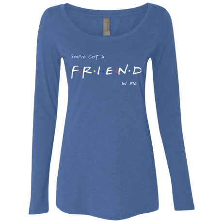T-Shirts Vintage Royal / Small A Friend In Me Women's Triblend Long Sleeve Shirt