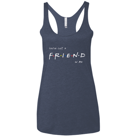 T-Shirts Vintage Navy / X-Small A Friend In Me Women's Triblend Racerback Tank