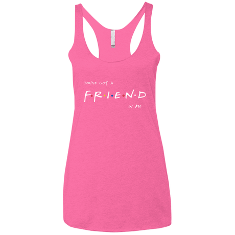 T-Shirts Vintage Pink / X-Small A Friend In Me Women's Triblend Racerback Tank