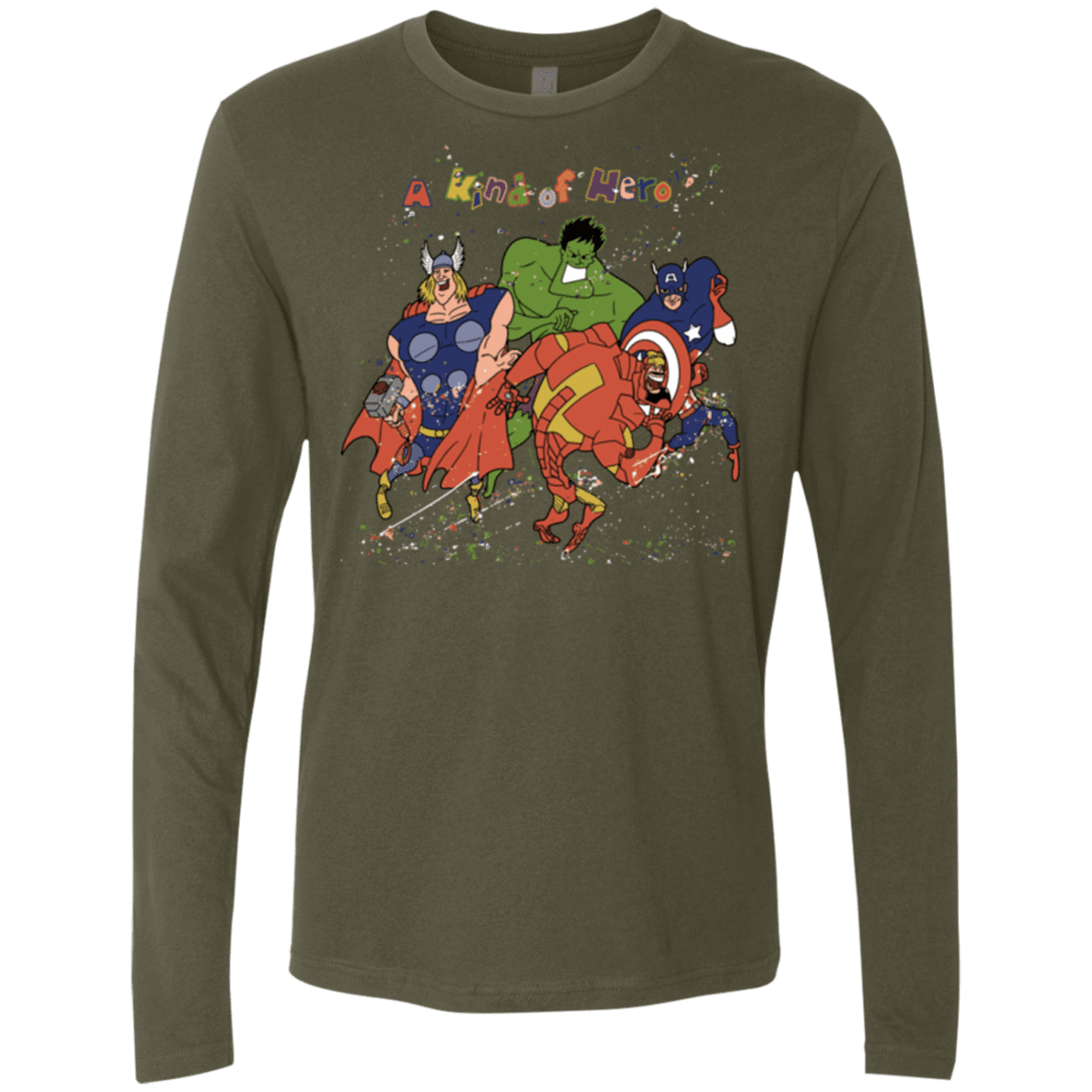 T-Shirts Military Green / S A kind of heroes Men's Premium Long Sleeve