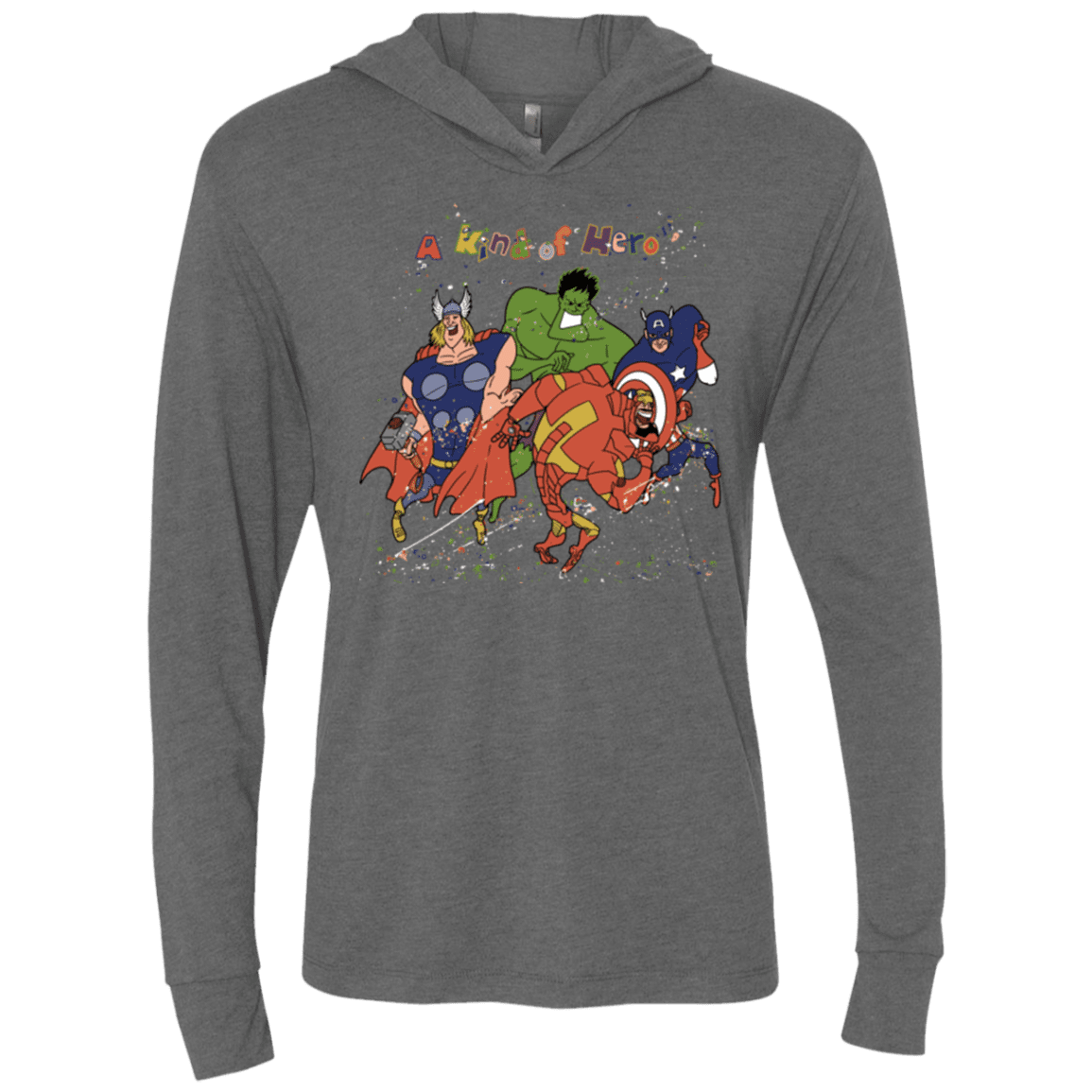 T-Shirts Premium Heather / X-Small A kind of heroes Triblend Long Sleeve Hoodie Tee