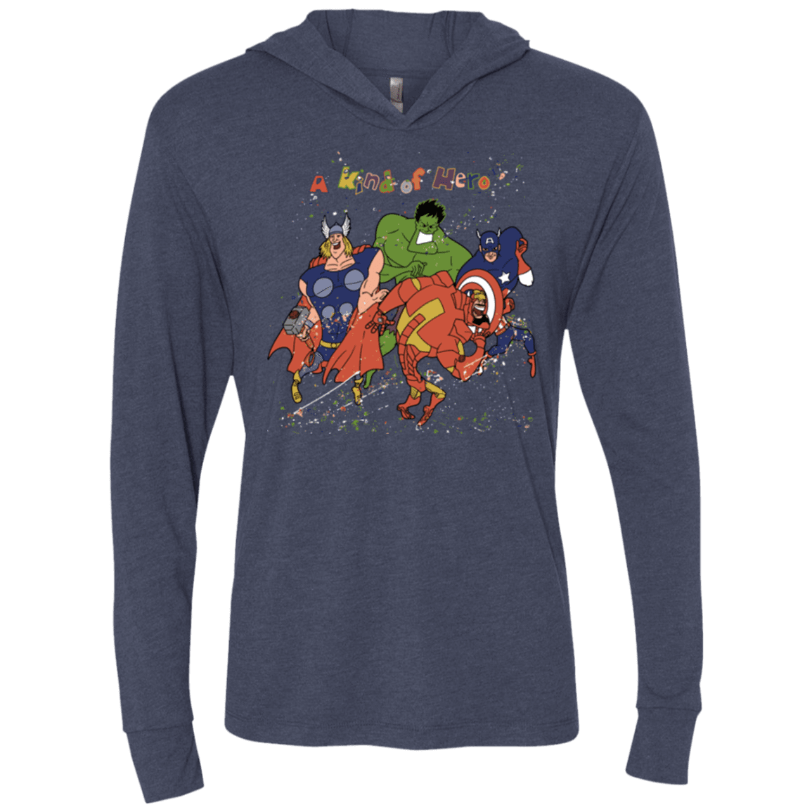 T-Shirts Vintage Navy / X-Small A kind of heroes Triblend Long Sleeve Hoodie Tee
