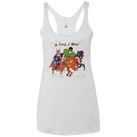 T-Shirts Heather White / X-Small A kind of heroes Women's Triblend Racerback Tank