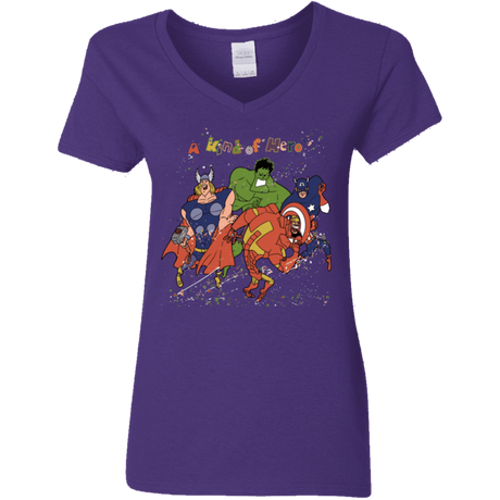 T-Shirts Purple / S A kind of heroes Women's V-Neck T-Shirt