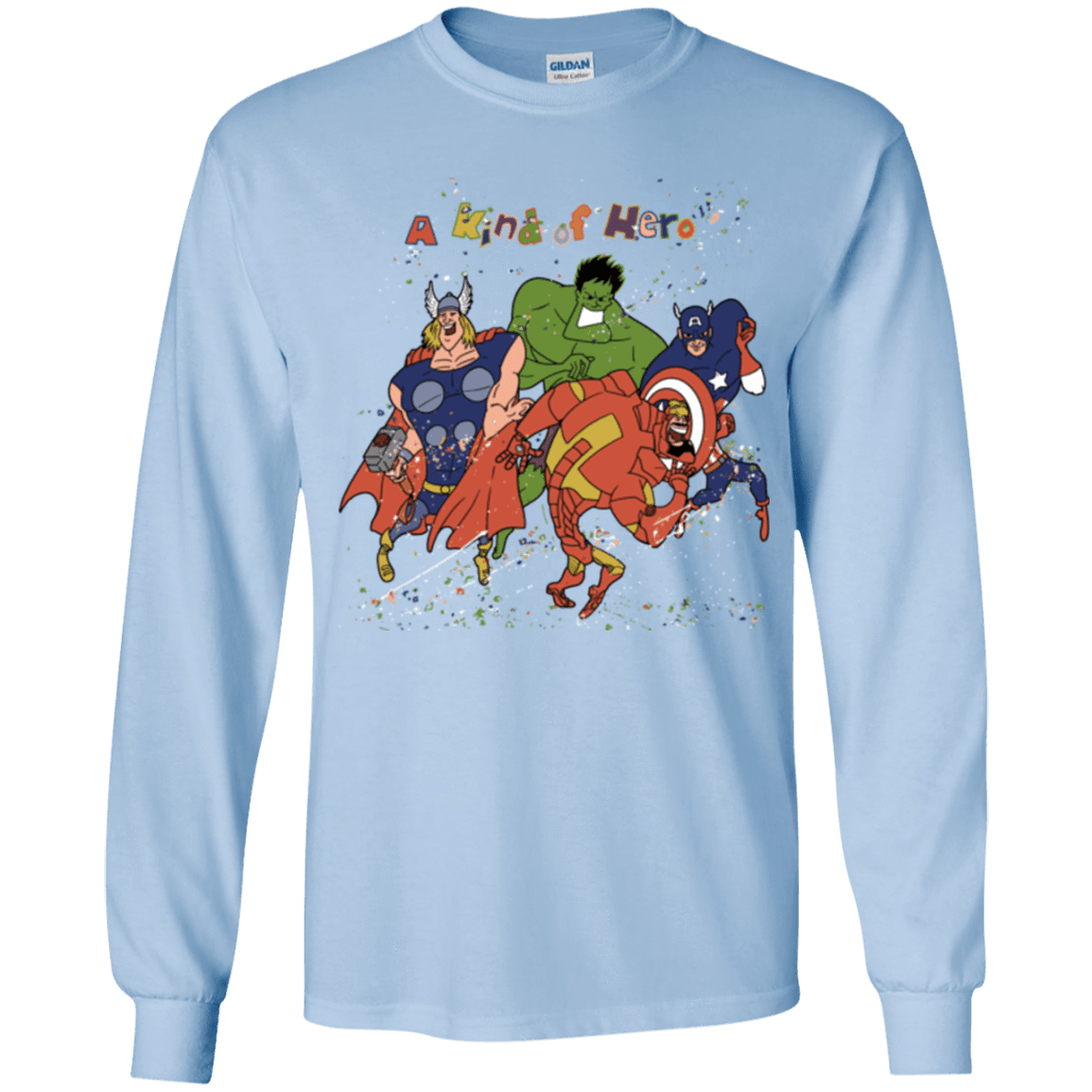 T-Shirts Light Blue / YS A kind of heroes Youth Long Sleeve T-Shirt