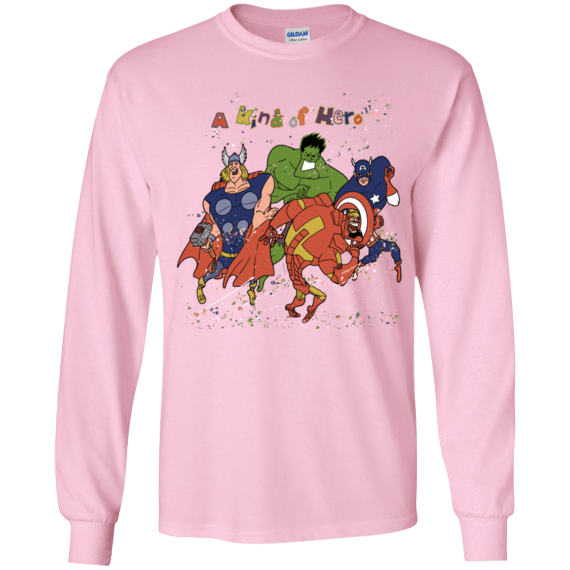 T-Shirts Light Pink / YS A kind of heroes Youth Long Sleeve T-Shirt