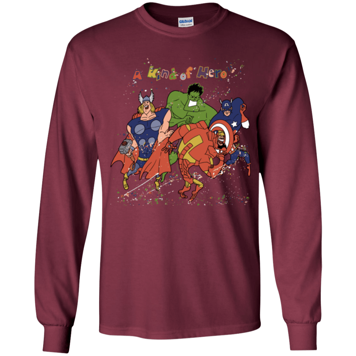 T-Shirts Maroon / YS A kind of heroes Youth Long Sleeve T-Shirt