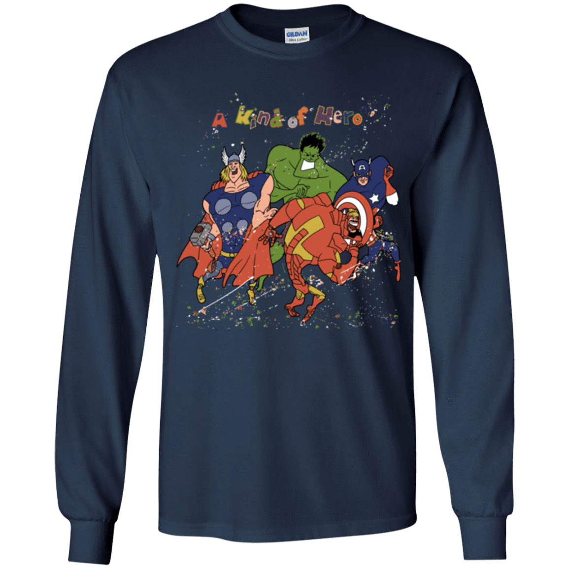 T-Shirts Navy / YS A kind of heroes Youth Long Sleeve T-Shirt