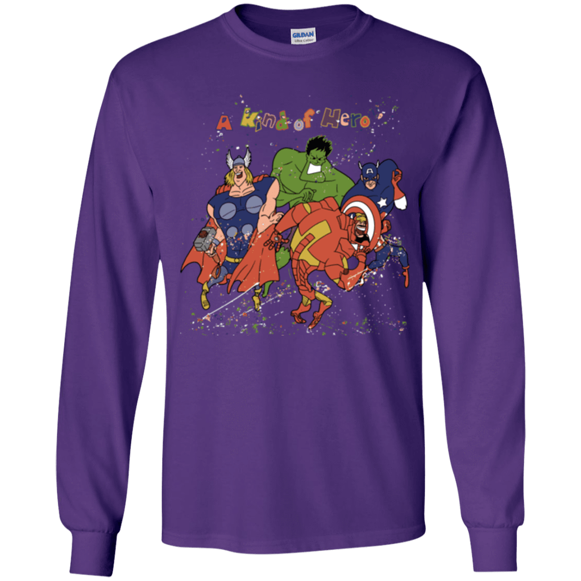 T-Shirts Purple / YS A kind of heroes Youth Long Sleeve T-Shirt