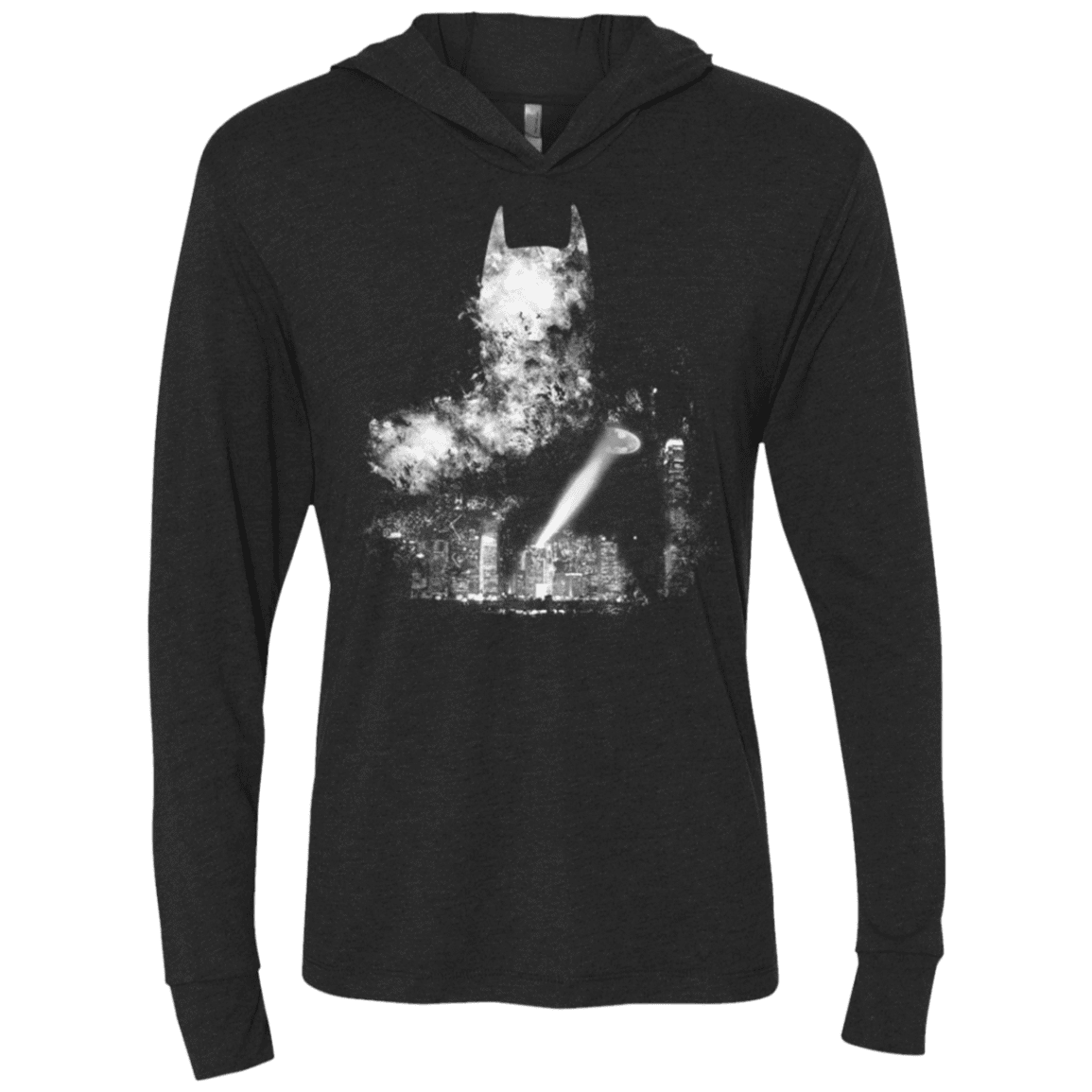 T-Shirts Vintage Black / X-Small A Light In The Night Triblend Long Sleeve Hoodie Tee