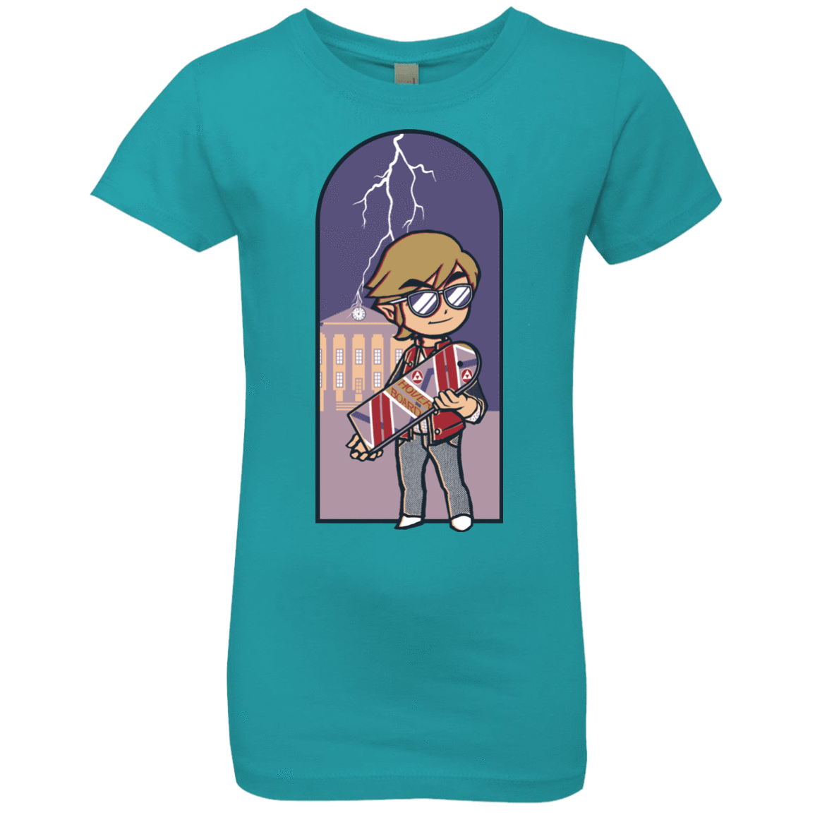 T-Shirts Tahiti Blue / YXS A Link to The Future Girls Premium T-Shirt