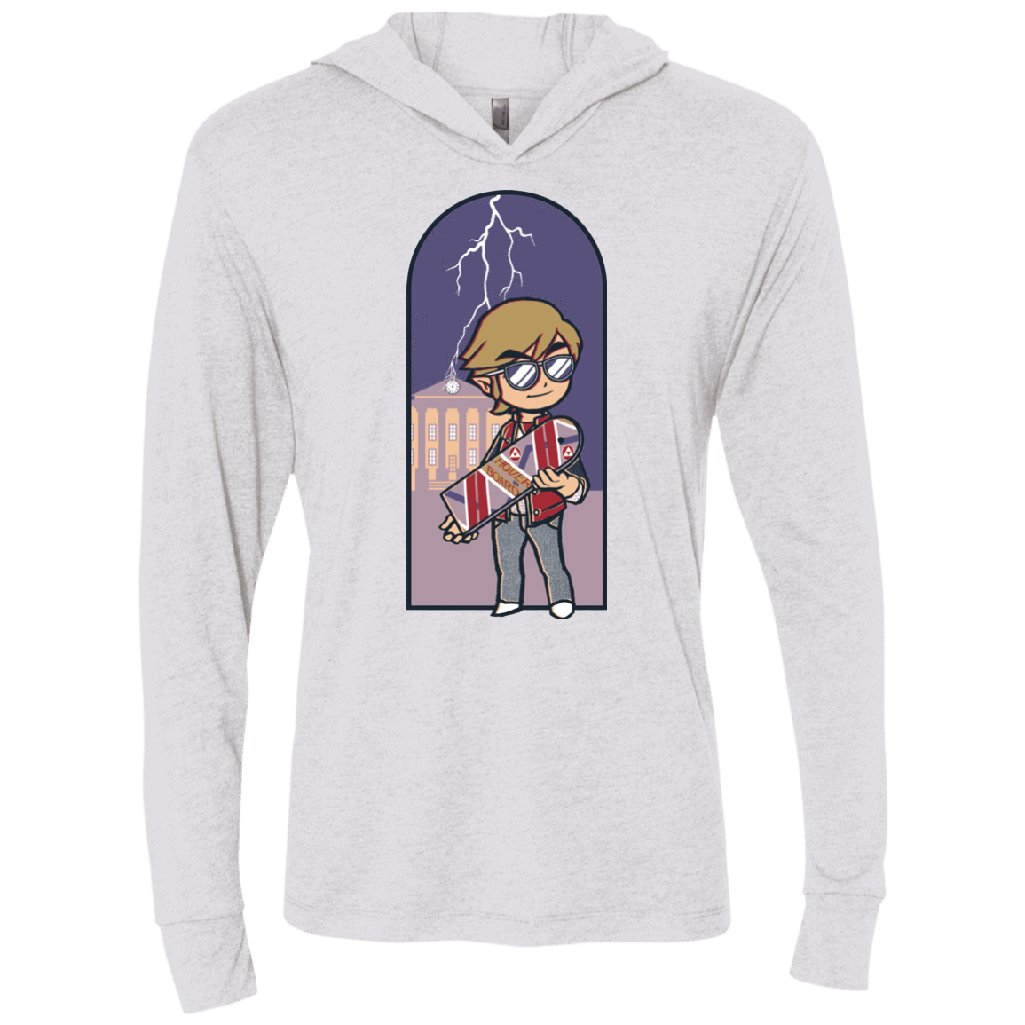 T-Shirts Heather White / X-Small A Link to The Future Triblend Long Sleeve Hoodie Tee