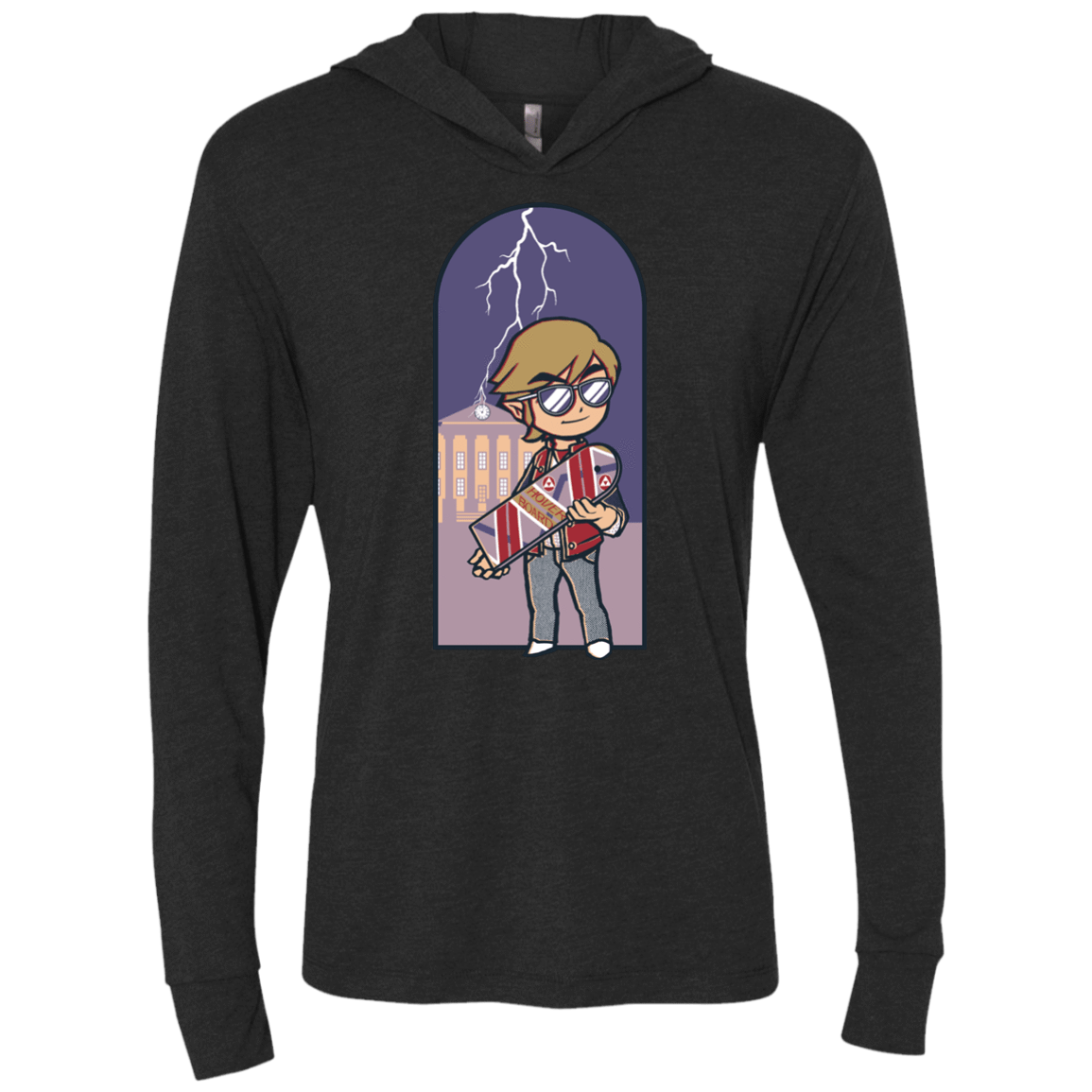 T-Shirts Vintage Black / X-Small A Link to The Future Triblend Long Sleeve Hoodie Tee