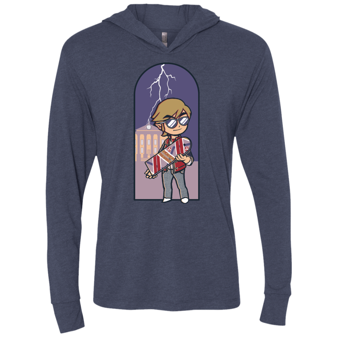 T-Shirts Vintage Navy / X-Small A Link to The Future Triblend Long Sleeve Hoodie Tee