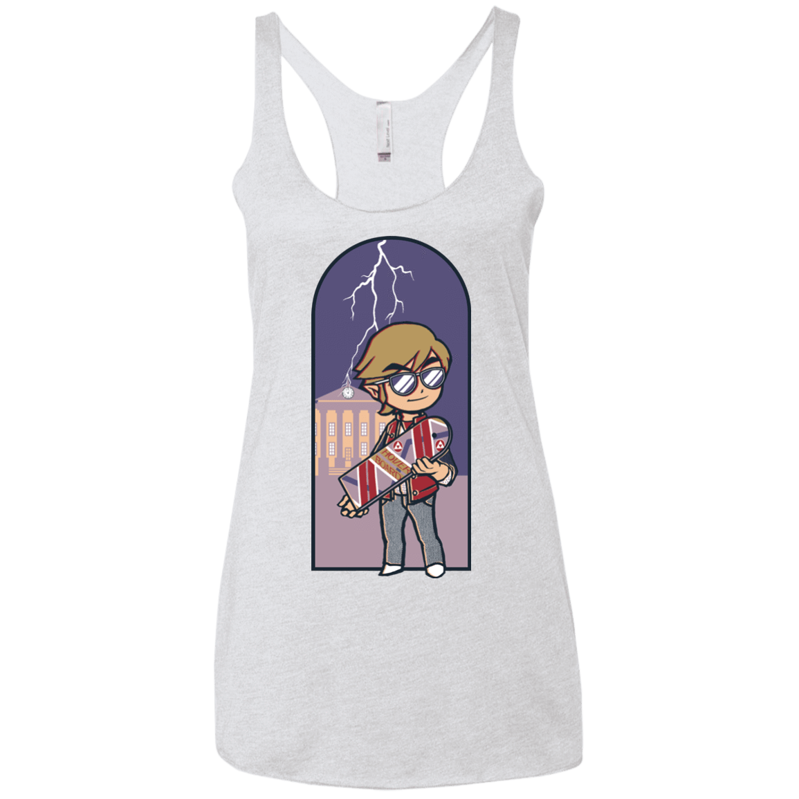 T-Shirts Heather White / X-Small A Link to The Future Women's Triblend Racerback Tank