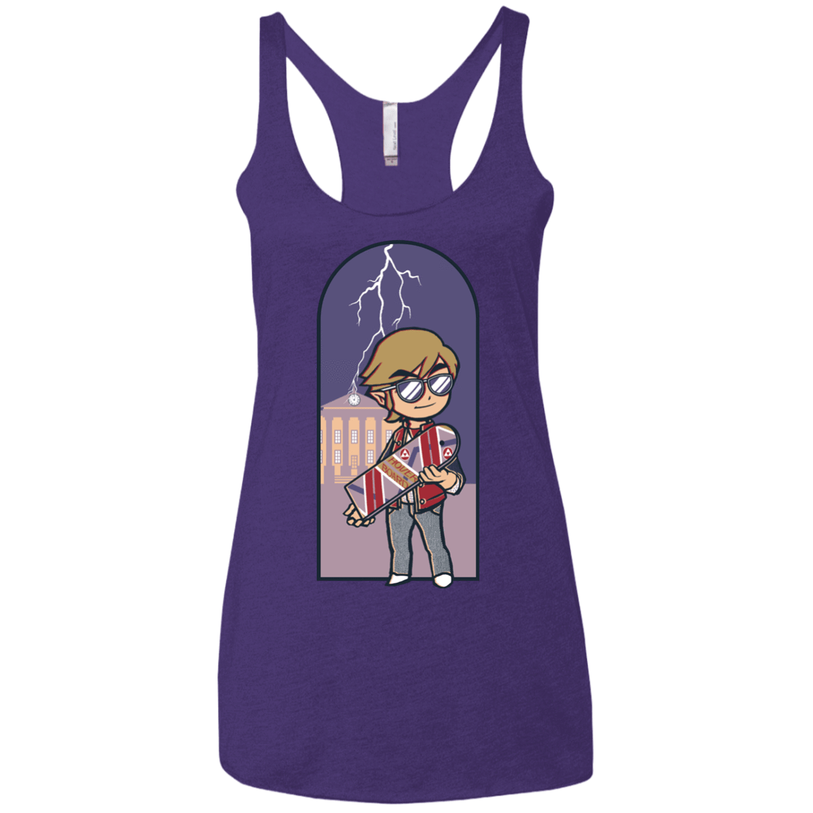 T-Shirts Purple / X-Small A Link to The Future Women's Triblend Racerback Tank