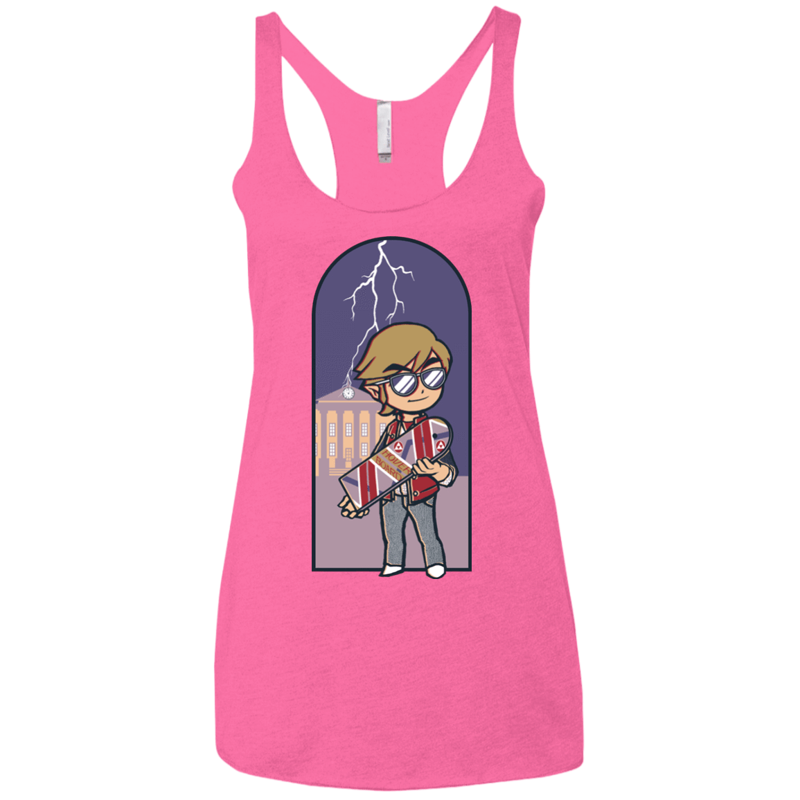 T-Shirts Vintage Pink / X-Small A Link to The Future Women's Triblend Racerback Tank