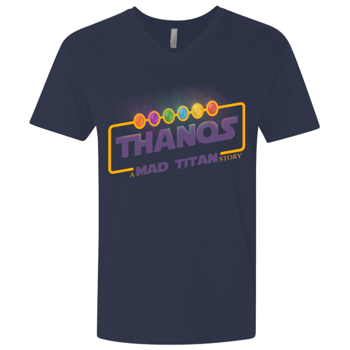 T-Shirts Midnight Navy / X-Small A Mad Titan Story Men's Premium V-Neck