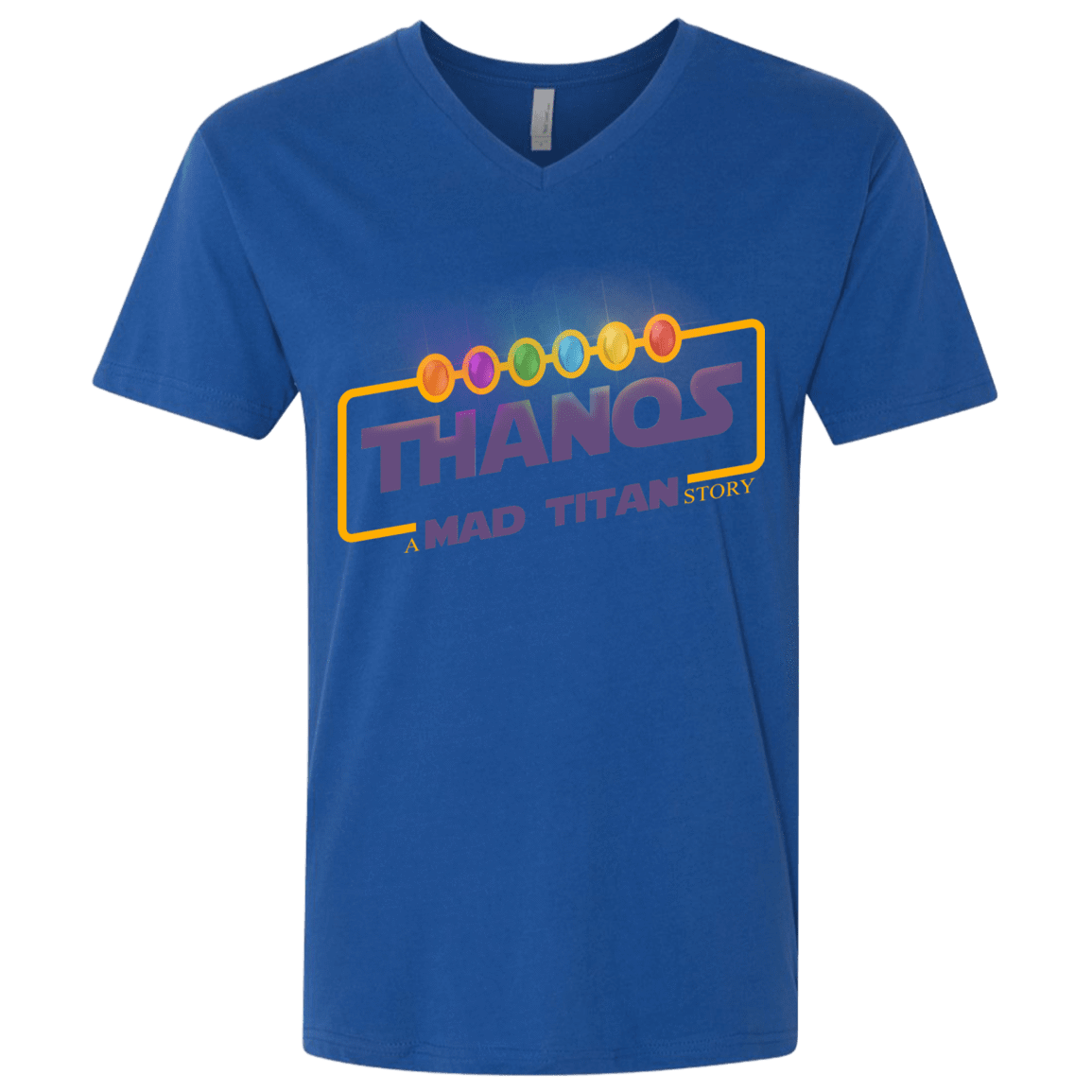 T-Shirts Royal / X-Small A Mad Titan Story Men's Premium V-Neck