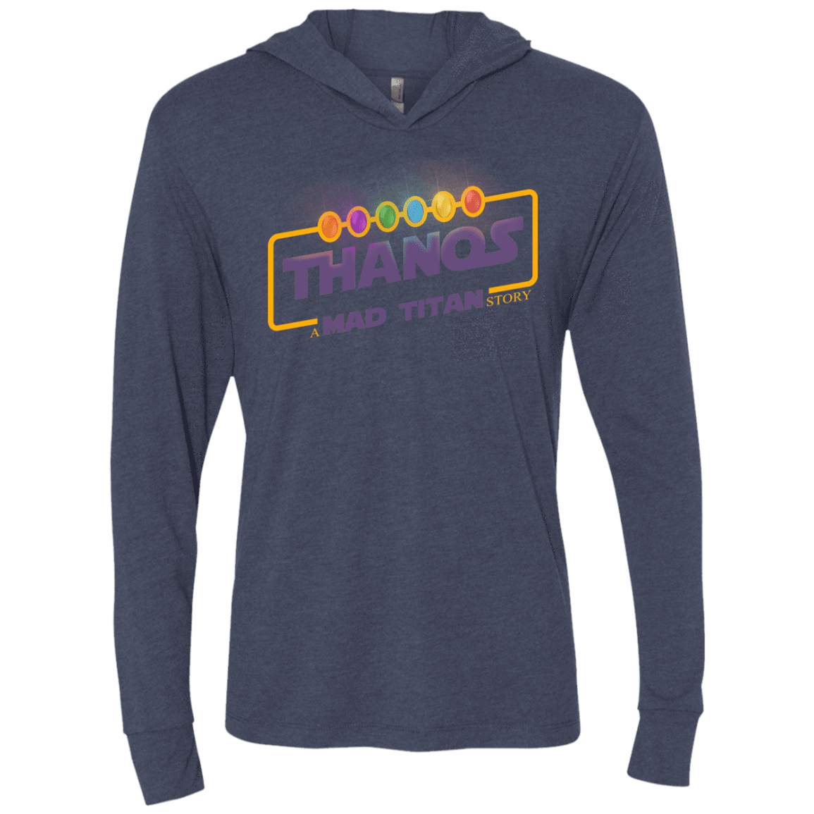 T-Shirts Vintage Navy / X-Small A Mad Titan Story Triblend Long Sleeve Hoodie Tee