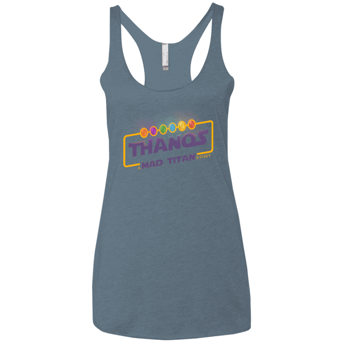 T-Shirts Indigo / X-Small A Mad Titan Story Women's Triblend Racerback Tank