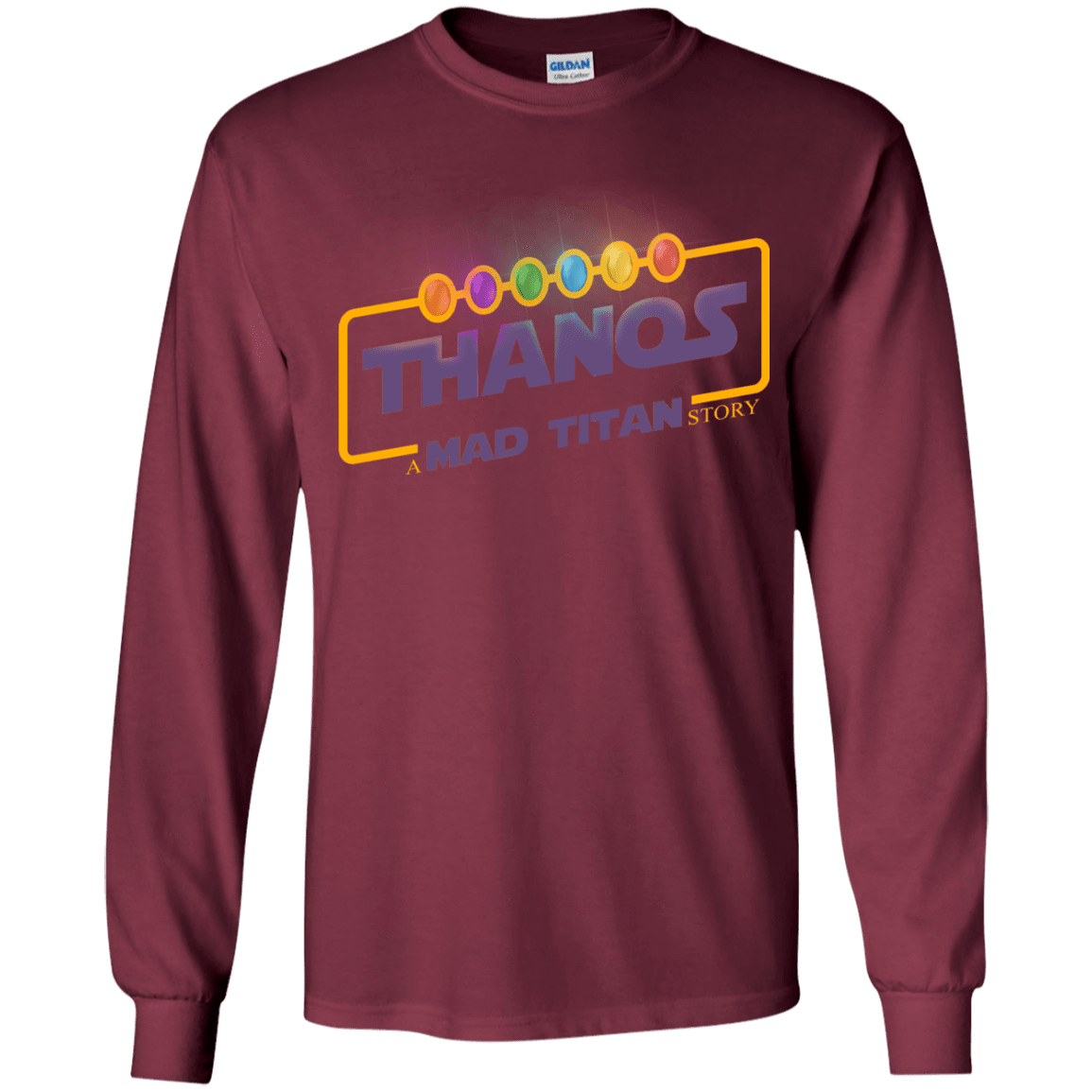 T-Shirts Maroon / YS A Mad Titan Story Youth Long Sleeve T-Shirt